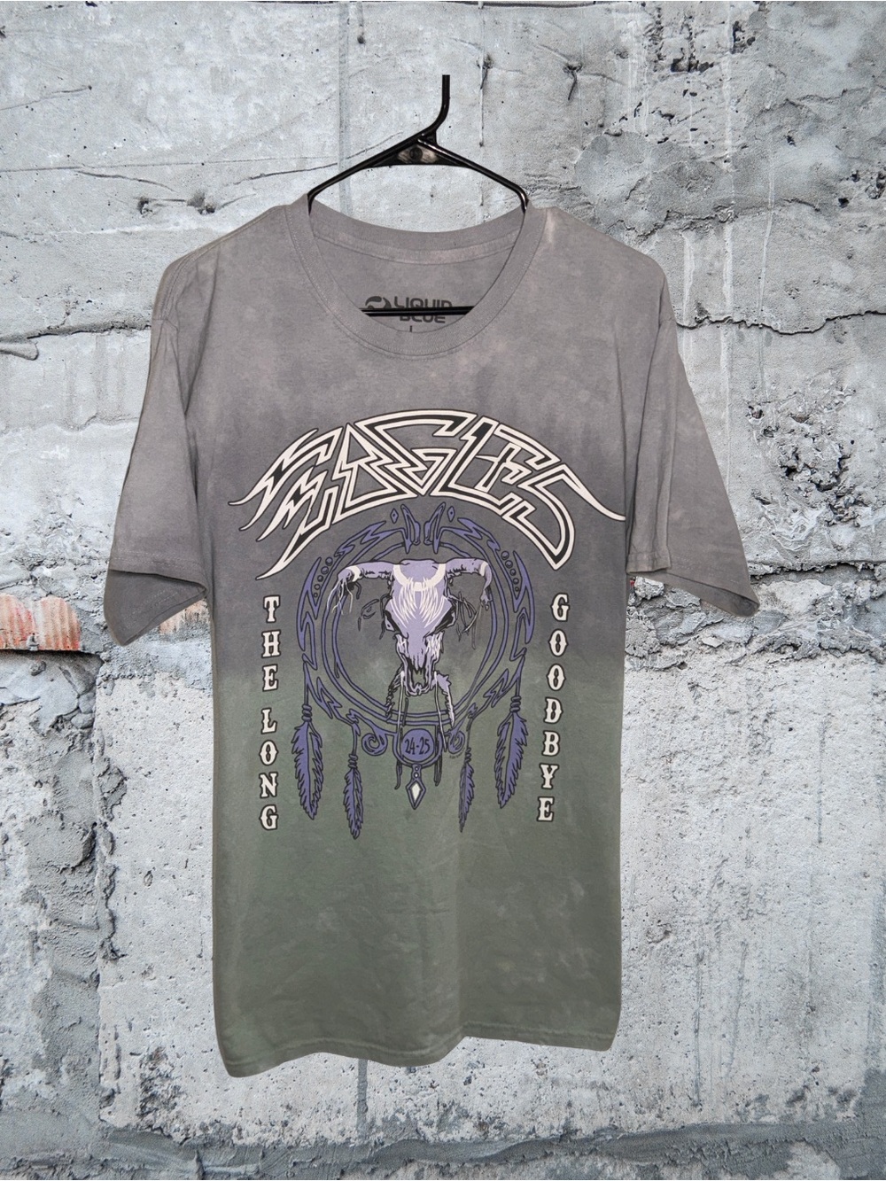 Liquid Blue Eagles Graphic Tee - Gray and Olive